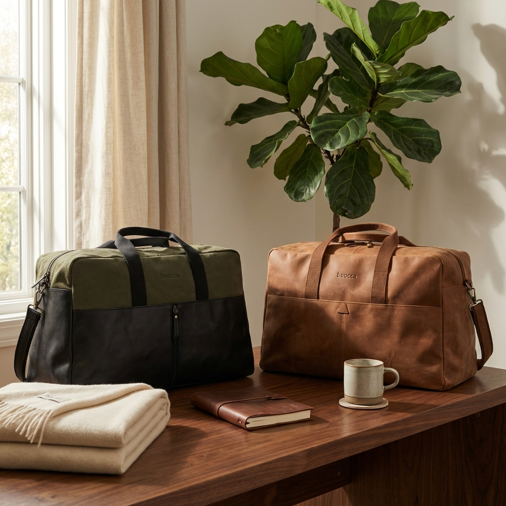 Leren weekendtassen collectie