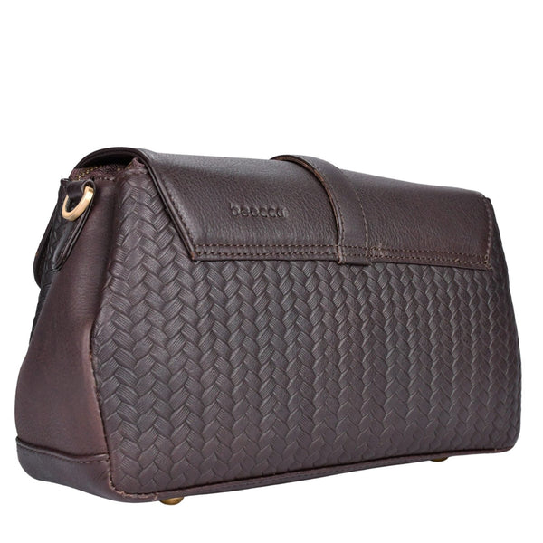 Leren schoudertas Lua achterkant