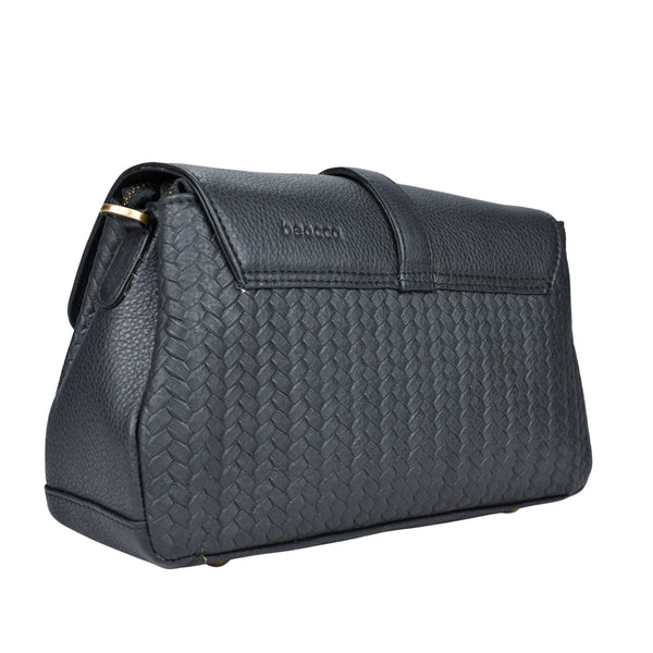 Leren schoudertas Lua achterkant