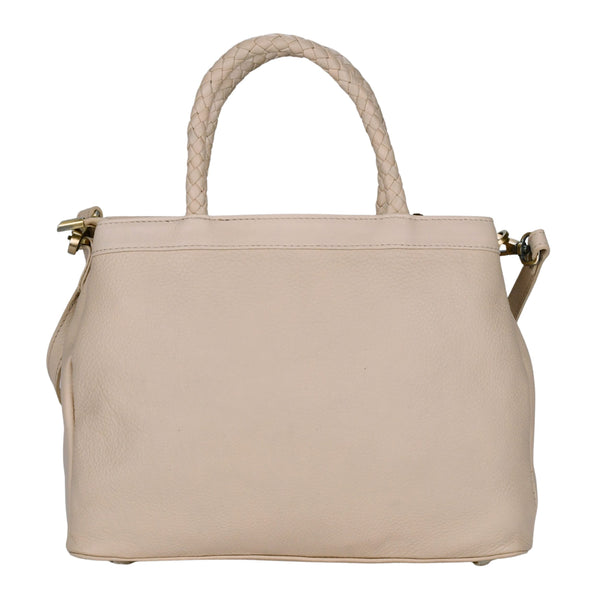 Leren mid-size handtas Beau achterkant