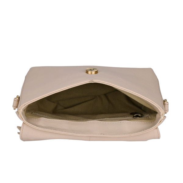 Leren schoudertas Fei binnenkant