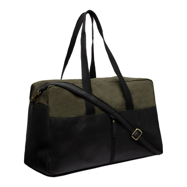 Weekendtas Milo leer groen afbeelding 7