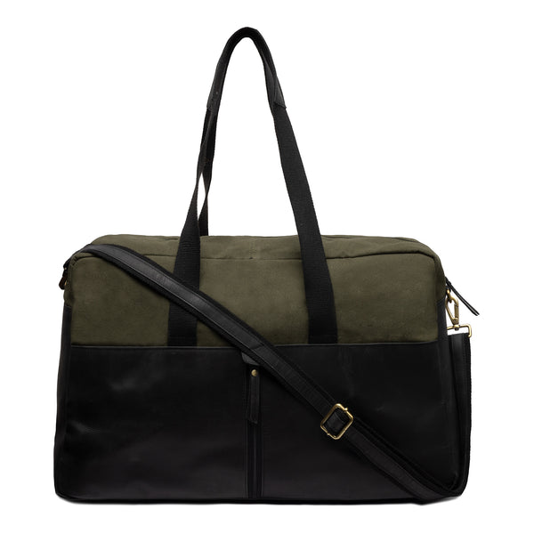 Weekendtas Milo leer groen afbeelding 8