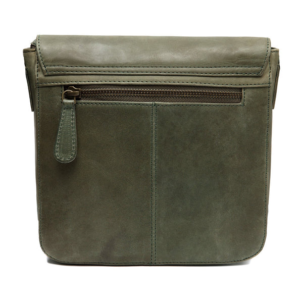 Leren Schoudertas Niba groen afbeelding 9