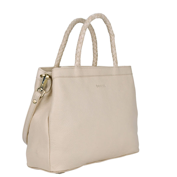 Leren mid-size handtas Beau schuin