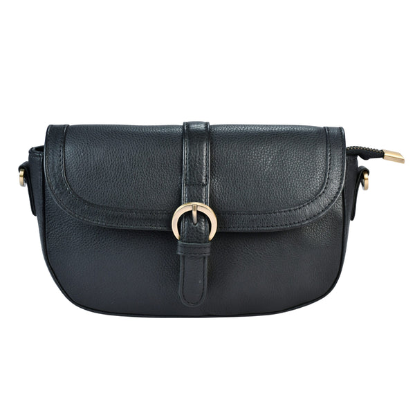 Leren schoudertas Maia voorkant