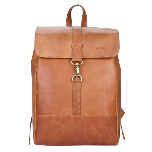 Leren Rugzak Bryce | 17" voorkant