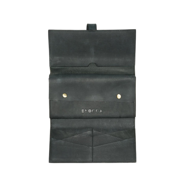 Portemonnee Yarra antraciet binnenkant