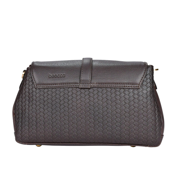 Leren schoudertas Lua achterkant