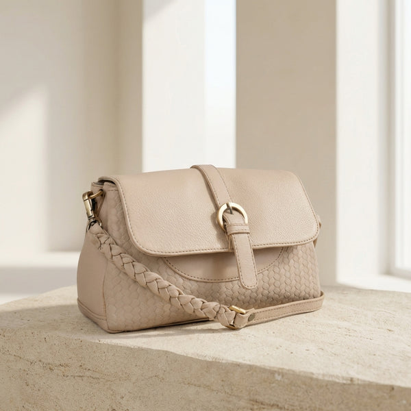 Leren schoudertas Lua